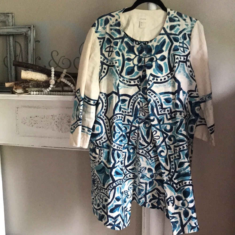 Chico’s linen boho jacket topper